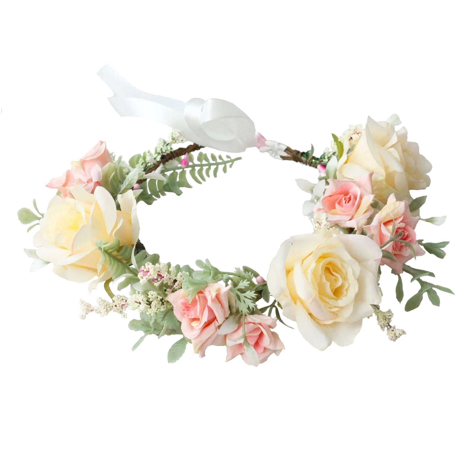 Couronne fleurs blanches 
