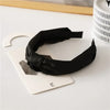 headband noir satin